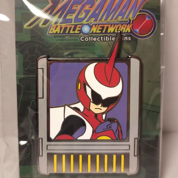Mega Man Bass Proto Man and Megaman Navi Chip Enamel Pins Set Official Badges - Picture 4 of 4